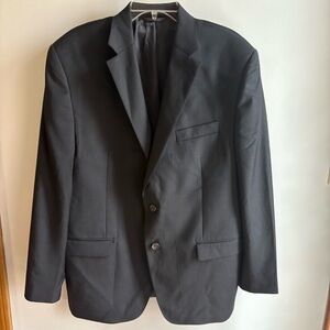 Lauren Ralph Lauren Sport Coat Size 42R Wool Career Notched Blazer Jacket Black